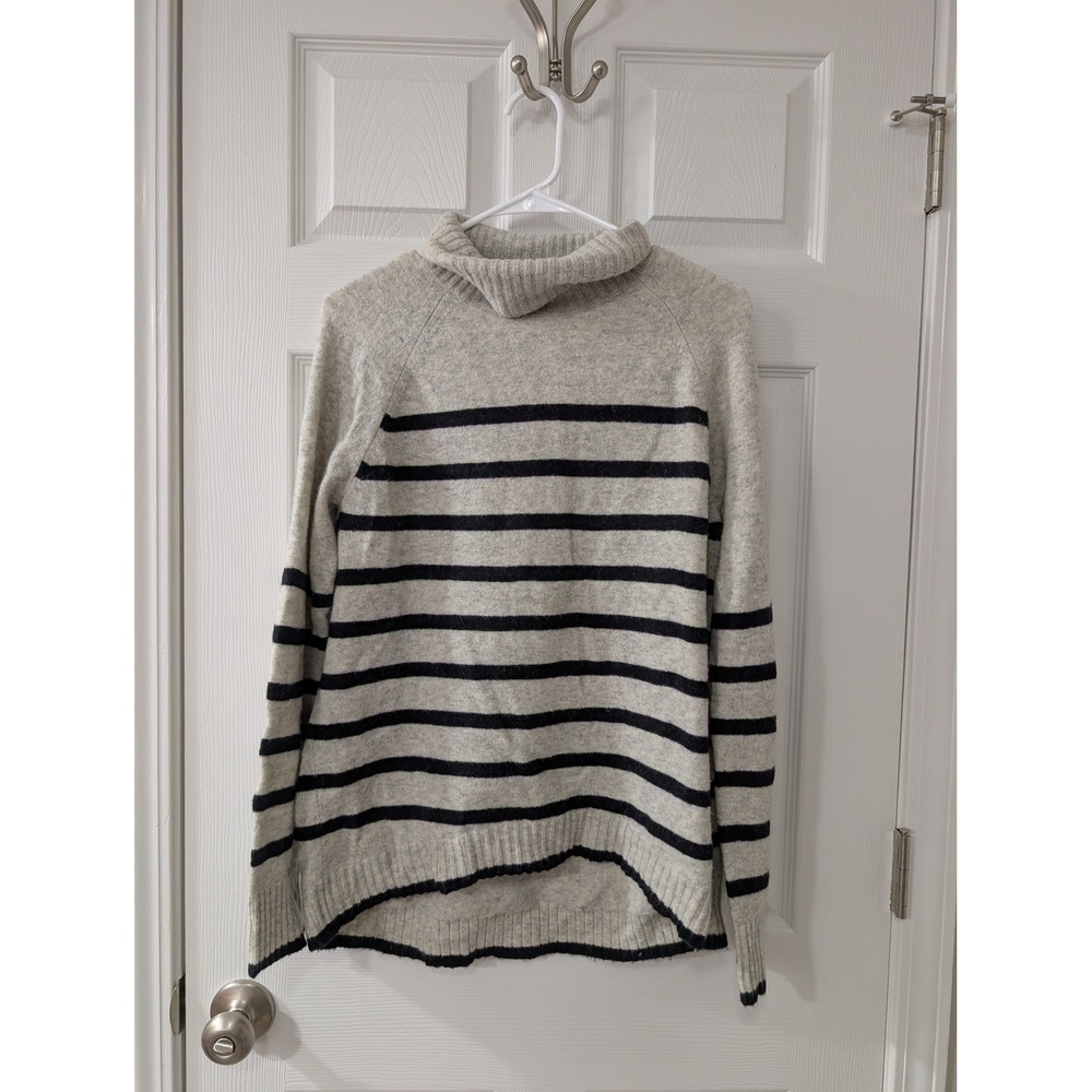 J. Crew, Small, Striped Turtleneck‎ Sweater, Super soft Yarn, Wool Alpaca Blend